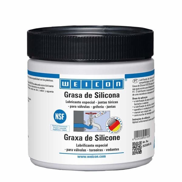 Weicon - 26350045-36 - Silikonfett 450 g, Smörjmedel för ventiler, ramar och tätningar, färglös