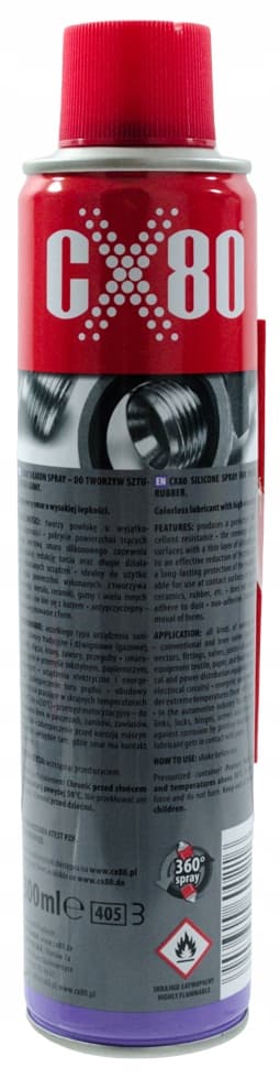 CX80 NSF LIVSMEDELSKVALITAT SILIKONSMÖRJMEDEL 300 ml
