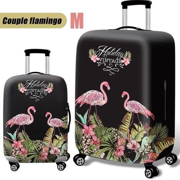 TD® TEMPSA Elastic Travel Bagage Resväska Skyddsöverdrag Par flamingo 22 M Innehåller endast skyddsöverdrag