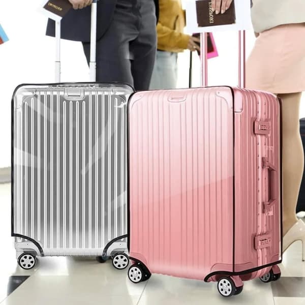 Lollanda Transparent skyddsfodral för resväska – vattentätt, dammtätt, slitstarkt och extra tjockt skydd för kabinväskor och resväskor