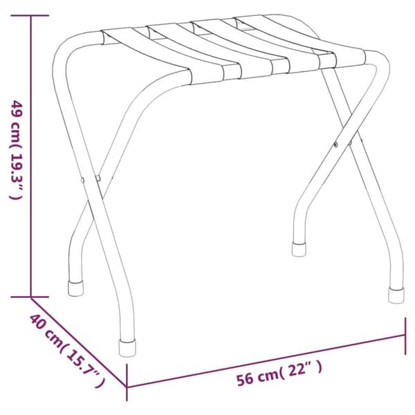 vidaXL kuffertstativ 56x40x49 cm sort
