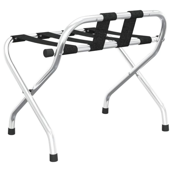 vidaXL Bagagehylla med ryggstöd silver 56x39x52cm