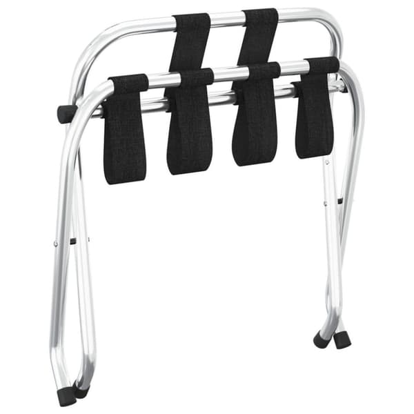 vidaXL Bagagehylla med ryggstöd silver 56x39x52cm