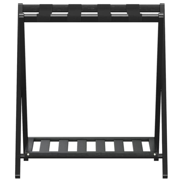vidaXL Bagagehylla svart 68x38x58 cm bambu