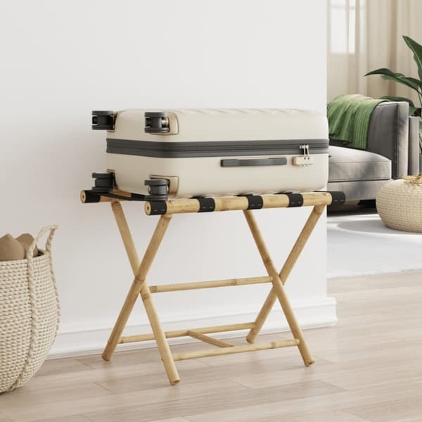 vidaXL kuffertbænk 62x42x50,5 cm foldbar bambus