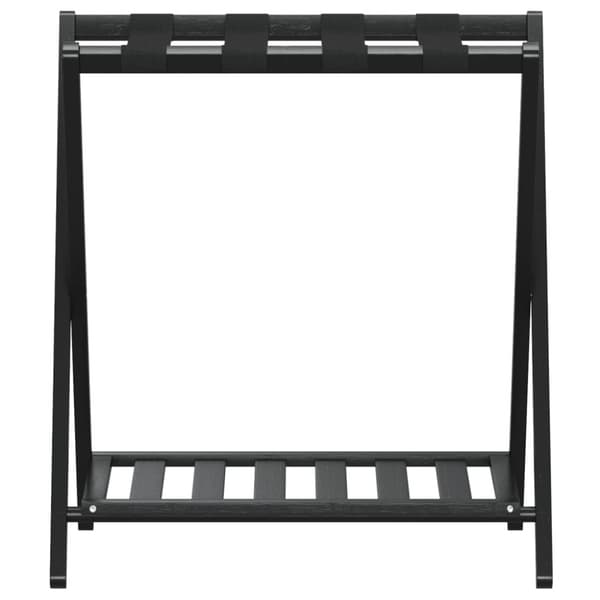 vidaXL kuffertbænk 68x38x58 cm bambus sort -  Kuffertstativer