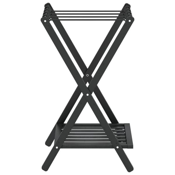 vidaXL kuffertbænk 68x38x58 cm bambus sort -  Kuffertstativer