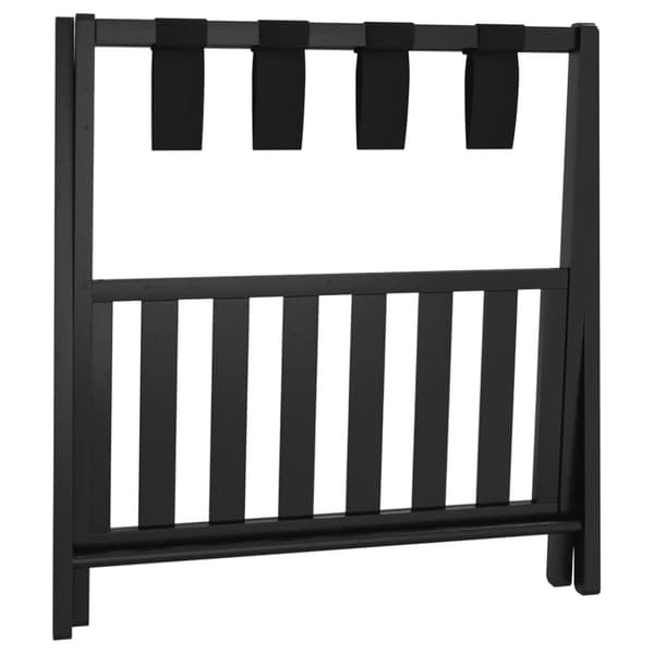 The Living Store kuffertbænk 68x38x58 cm bambus sort -  Kuffertstativer