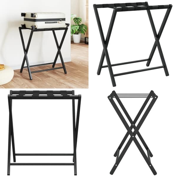 Kuffertbænk 68,5x38x58 cm bambus sort - Kuffertbænk - Kuffertbænke - Home & Living