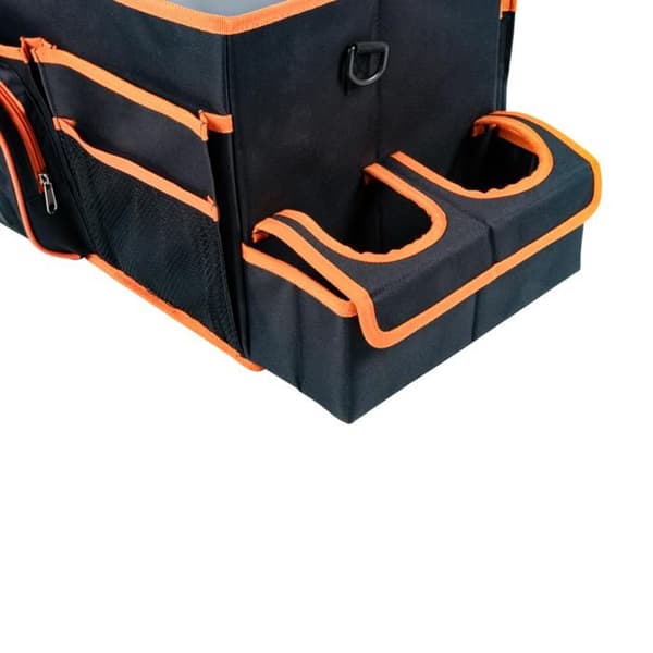BLACK+DECKER Trunk Organizer Bag med axelrem och Travel Drink Holdare