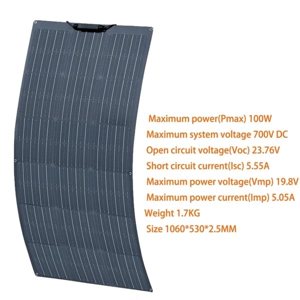 Joustavat aurinkopaneelisarjat, 18V, vedenpitävät, 12 V 100W -sarja