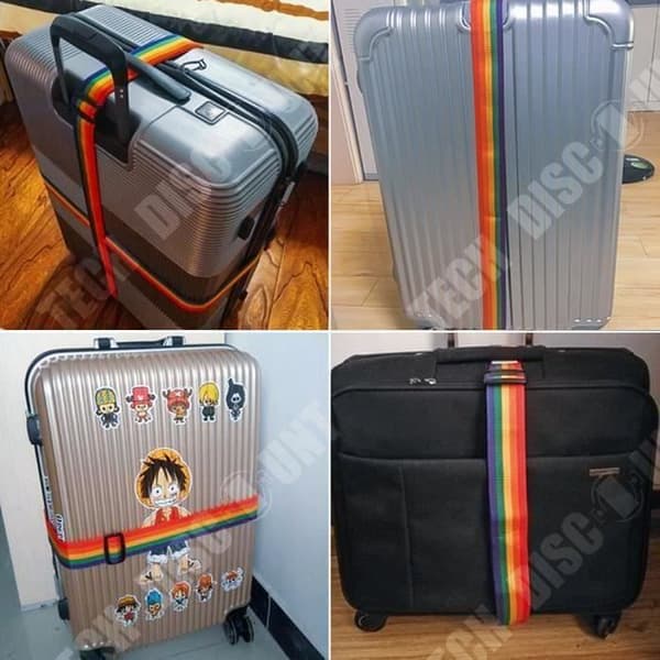 TD® Set med 3 Resväska Rem Bagage Bind fast Bagage Säkert paket Flygplatskontroll Håll resväska Rem Undvik att öppna paket