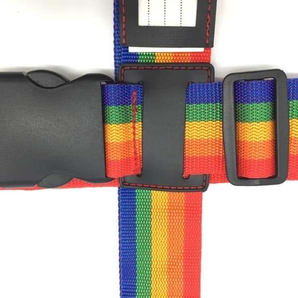 Bagagerem - Ej specificerat - Justerbar 2M till 2,3M - Regnbågsfärg - Heavy Duty Strap - TSA accepterat