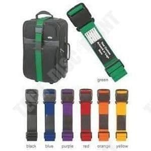 TD® set med 4 justerbara bagageremmar 200 cm - paket med 4, säkerhet och identifiering av din bagagebeständiga bagageresväska fixering