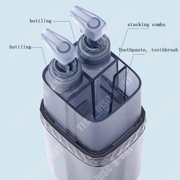 TD® Transparent Crystal Diamond Resetvätt Förvaringskopp Sub-tappning Multifunktionell tandborste Bärbar låda