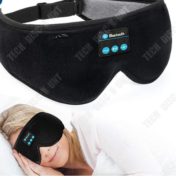 TD® Flanell trådlös bluetooth ögonmask skuggning andas ögonmask stereomusik sovmask för y