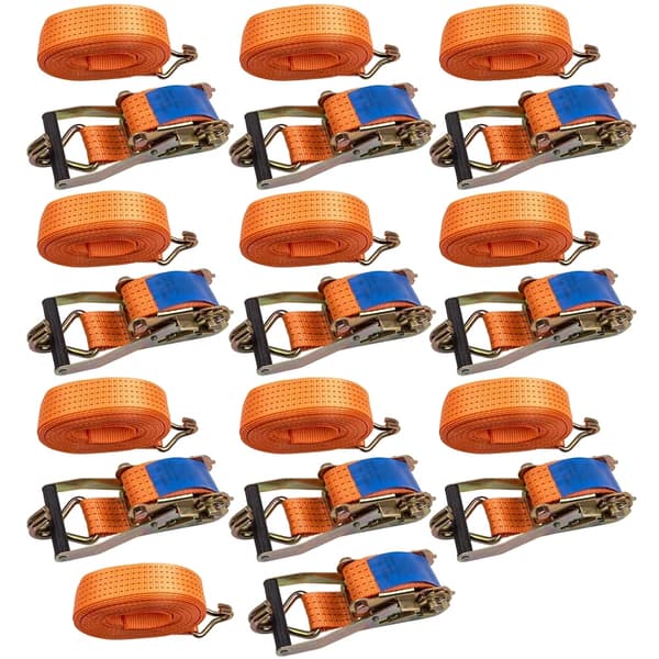 Heavy Duty Cargo Stropper, 5000 kg Surringskapacitet, Holdbart Polyester Materiale, Klørkroge til Nem Fastgørelse