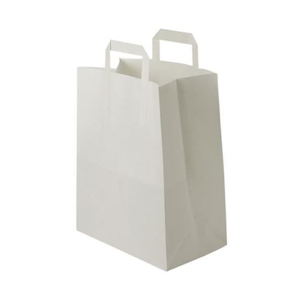 Papperspåsar - BIOZOYG - vit - 26x12x35cm - 25 st