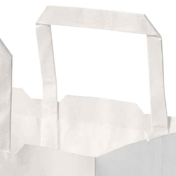 PAPPERSPÅSAR - BIOZOYG - Biologiskt nedbrytbara & komposterbara shoppingkassar - vita - 22x10x28cm - 25 st