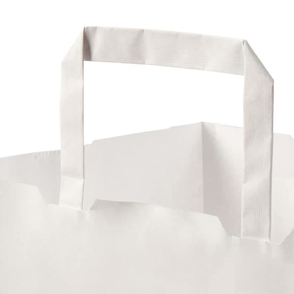 PAPPERSPÅSAR - BIOZOYG - Biologiskt nedbrytbara & komposterbara shoppingkassar - vita - 22x10x28cm - 25 st