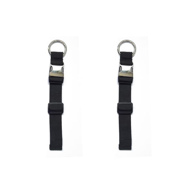 2-pack sorte krokstropper i sinklegeringskarabin M