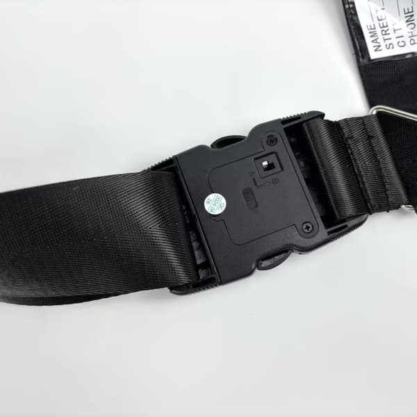 INF Kryss bagasjestropper for kofferter, justerbare koffertbelter med spenne (svart) Customs lock