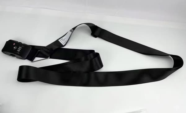 INF Kryss bagasjestropper for kofferter, justerbare koffertbelter med spenne (svart) Customs lock