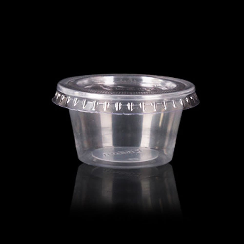 Matbeholder med lokk 60ml 100-pk