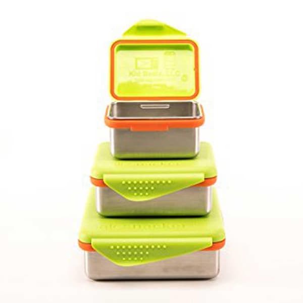 Matlåda för barn Kid Basix Safe Snacker lime 380ml
