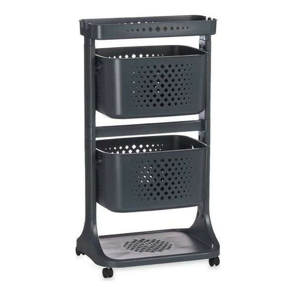 Grönsaksvagn Kinvara TP-747-2 Antracitgrå polypropen Plast 38 x 81,2 x 43,6 cm