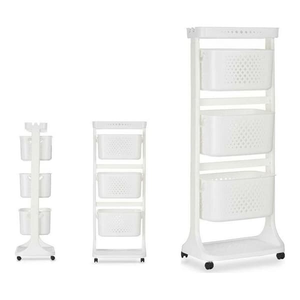Grönsaksvagn Kinvara TP-749 Vit polypropen Plast 33 x 112 x 41 cm