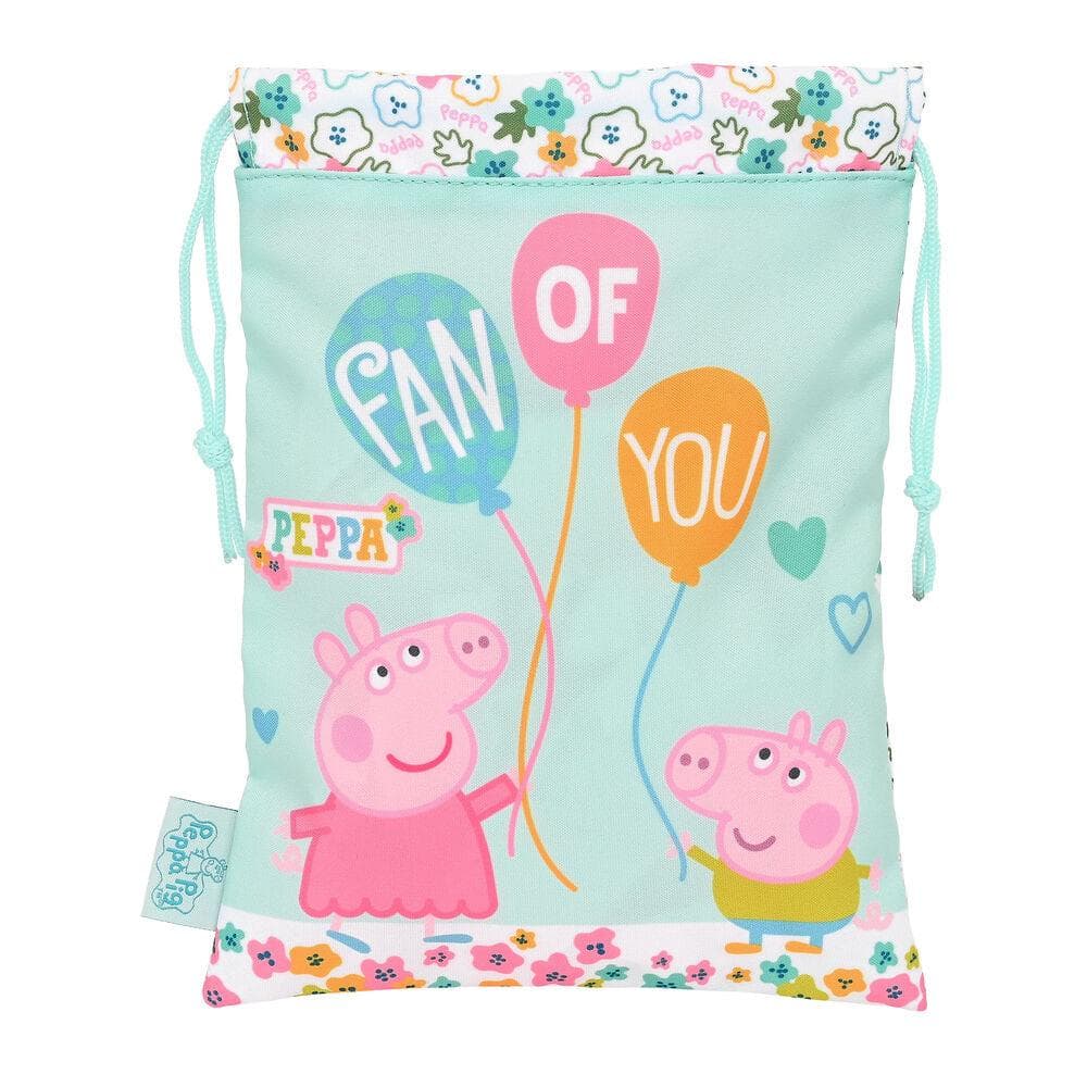 Lunchbox Peppa Pig Cosy corner Sack Light Blue (20 x 25 cm)
