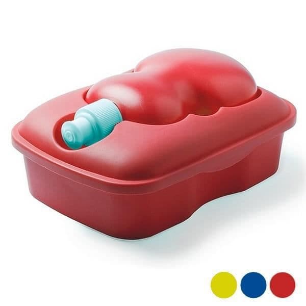 Matlåda med integrerad vattenflaska - Måltidslåda med flaska Färg - Gul