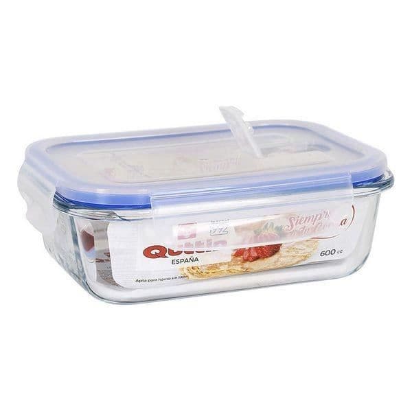Lunchlåda med hermetisk stängning genomskinlig rektangulär måltidsförvaringslåda Mått - 1500 cc - 23 x 17