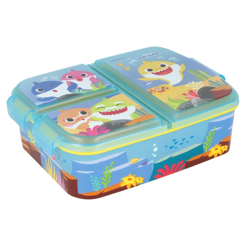 Stor 3 delad Babyshark Sandwich Box / Matlåda