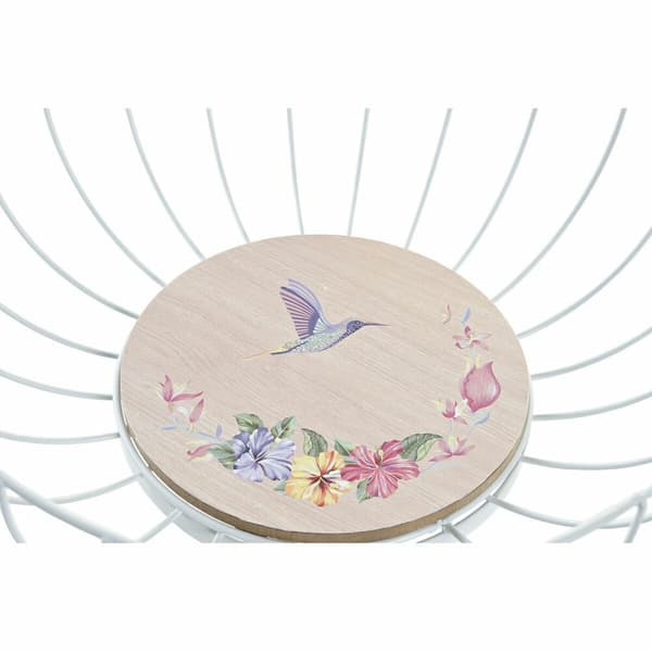 Fruktskål DKD Home Decor Multicolour Metall Trä MDF 28 x 28 x 11 cm (2 antal)