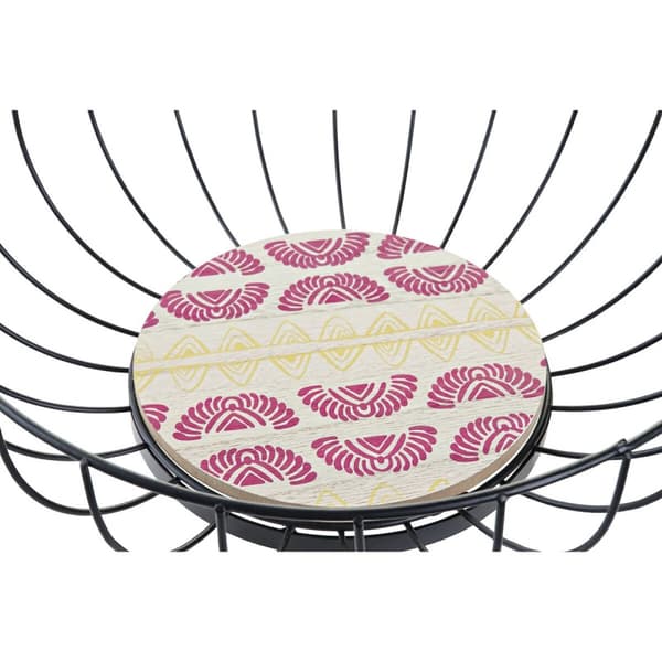 Fruktskål DKD Home Decor Blå Turkos Metall Trä MDF 28 x 28 x 11 cm (2 antal)