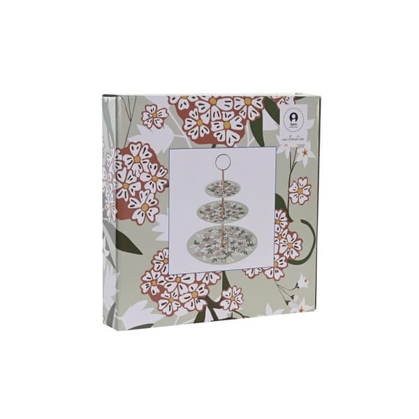 Fruktskål DKD Home Decor Grön Beige Metall Porslin Traditionell 27 x 27 x 34 cm