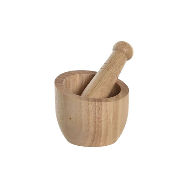 Köksmortel DKD Home Decor Bambu 12 x 12 x 14,5 cm