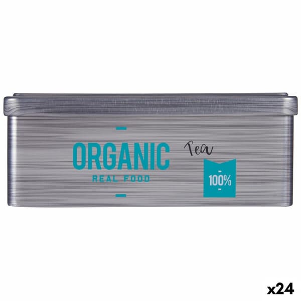 Låda för örtte Kinvara Organic Tea Grå Tenn 11 x 7,1 x 18 cm (24 antal)