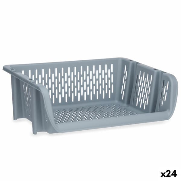 Grönsakskorg Kinvara Q-SHELF-2 Grå polypropen 30 x 13,5 x 38,7 cm (24 antal)