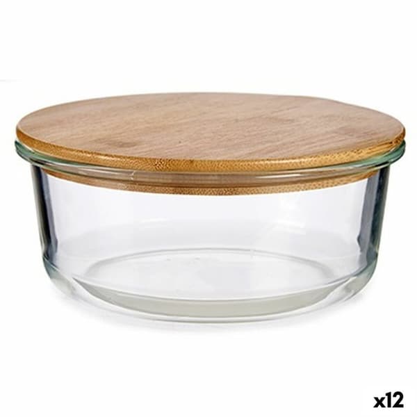 Rund matlåda med lock Vivalto LHB-HR-950F Bambu 17 x 7 x 17 cm (12 antal)