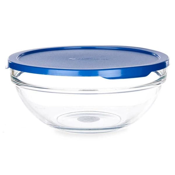 Pyöreä eväsrasia kannella Pasabahce Chefs Sininen 1,7 L 20,5 x 9 x 20,5 cm (4 osaa)