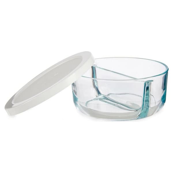 Lunchlåda Pasabahce 530683-1113225 Vit Transparent Glas 2 Fack