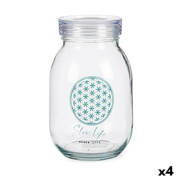 Purkki Vivalto Slow Life Läpinäkyvä 1,8 L (4 osaa)