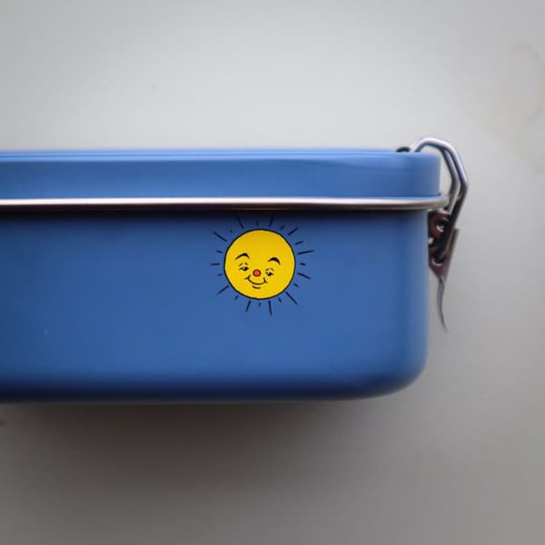 Bamse lunchlåda för barn i stål - blå