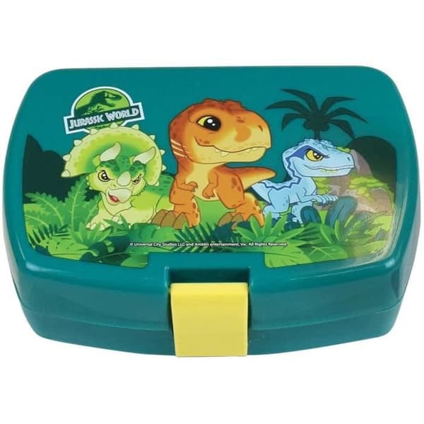 Snackbox - FUN HOUSE - Jurassic World - Dinosaurier - H.6.5 x L.17 x D.13.5 CM - Flerfärgad