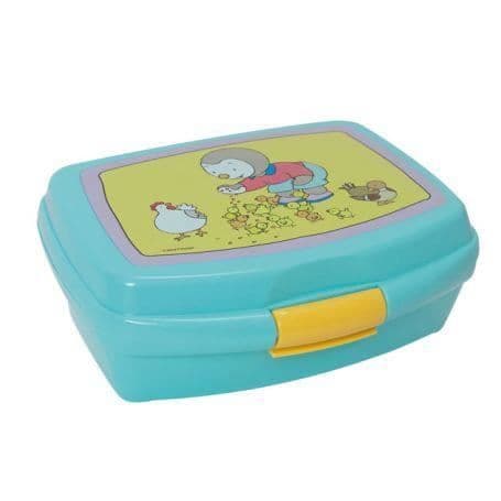 Snackbox - T'choupi - Rektangulär - Blå - H. 6 x L. 17 x D. 13,5 cm - Tål diskmaskin