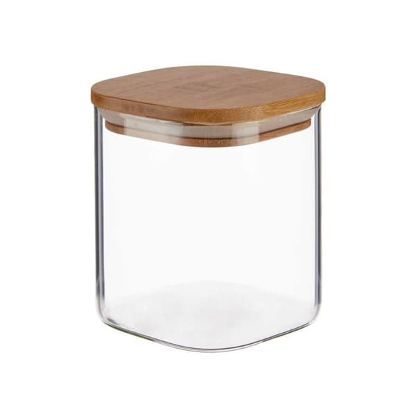 Burk Transparent Bambu Borosilikatglas 880 ml 10,5 x 11,7 x 10,5 cm (12 antal)