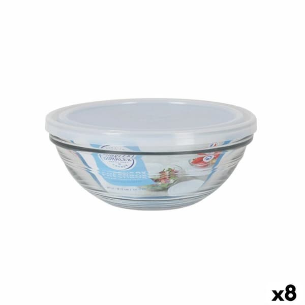 Rund matlåda med lock Duralex FreshBox 970 ml ø 17 x 7 cm (8 antal)